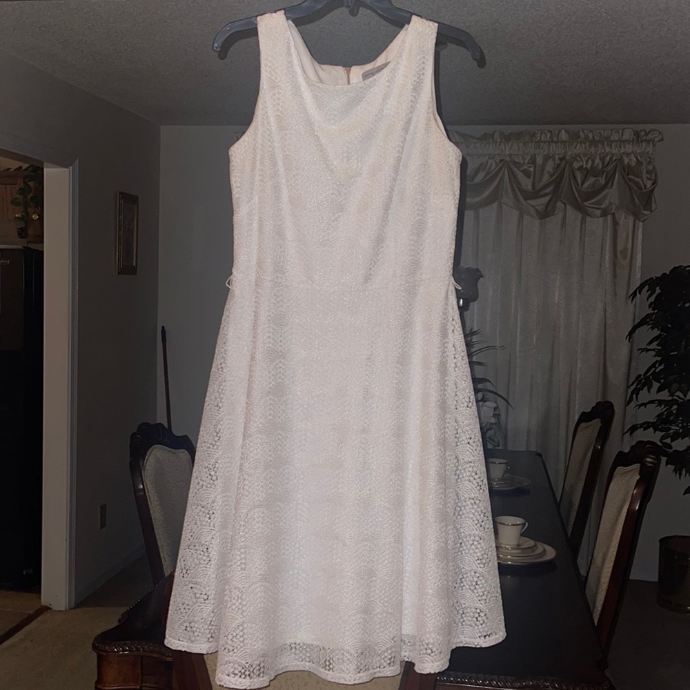 Danny & Nicole All-White Dress